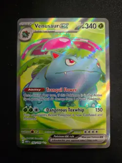 Venusaur ex Pokemon Scarlet Violet 151 182/165 Ultra Rare Full Art Holo NM - Image 1