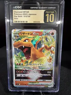 CGC Pristine 10 Charizard VSTAR 015/100 Star Birth Holo 2022 JPN Pokemon - Image 1