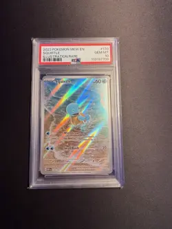 Pokemon Squirtle Scarlet & Violet 151 Illustration Rare #170 PSA 10 English - Image 1
