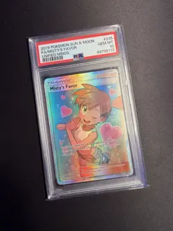 Pokemon Misty’s Favor Unified Minds #235 Full Art PSA 10 English - Image 1