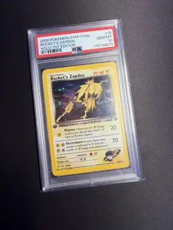 Pokemon Rocket’s Zapdos 1st Edition Holo #15 PSA 10 English - Image 1
