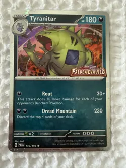 Pokemon 135/193 Tyranitar Stamped Promo Paldea Evolved 3F3 - Image 1