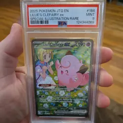 2025 POKEMON JTG EN-JOURNEY TOGETHER #184 LILLIE'S CLEFAIRY EX PSA 9 - Image 3