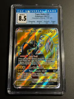 Pokemon Guardians Rising Ultra Rare Tapu Koko GX 135/145 CGC 8.5 NM/Mint+ - Image 1