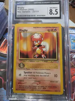 Magby Pokemon (2000) Neo Genesis - 23/111 Cgc 8.5 - Image 1