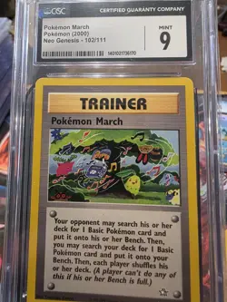 Pokemon March Pokemon (2000) Neo Genesis - 102/111 Cgc 9 - Image 1
