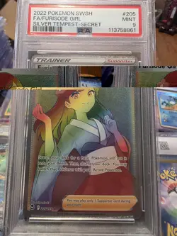 2022 Pokemon Swsh Fa/Furisode Girl Silver Tempest Psa 9 - Image 1
