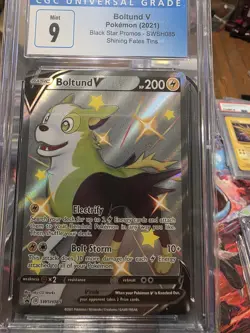 Boltund V Pokemon (2021) Black Star Promos Swsh085 Shining Fates Tin CGC 9 - Image 1