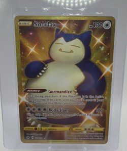 Pokemon Near Mint Gold Snorlax 224/198 Sword & Shield Chilling Reign Holo NM - Image 1