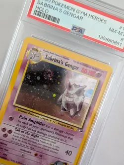Pokemon Sabrina’s Gengar #14 Gym Heroes Holo - PSA 8 NM-MT - Image 3