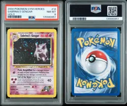Pokemon Sabrina’s Gengar #14 Gym Heroes Holo - PSA 8 NM-MT - Image 5