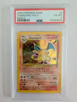 Pokemon Charizard #4 Base Set 2 Holo - PSA 6 EX-MT - WOTC - Image 3