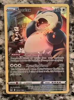 Snorlax TG10/TG30 Pokemon TCG Lost Origin Trainer Gallery Ultra Rare NM - Image 1