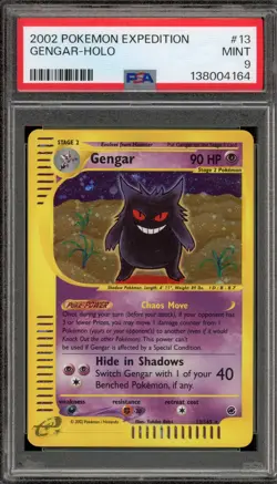 Pokemon Gengar Expedition Holo Rare #13 PSA 9 Mint - Image 1