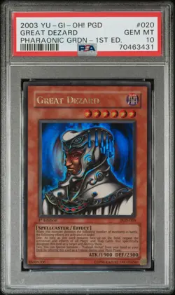 YUGIOH PSA 10 2003 Great Dezard PGD-020 Ultra Rare 1st Edition *3431 - Image 1