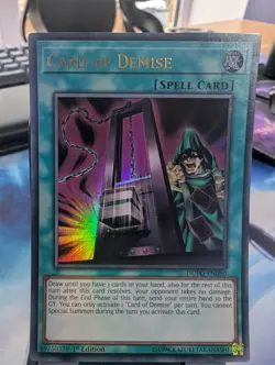 YuGiOh! Card of Demise DUPO-EN050 Ultra Rare 1st Ed - Image 1