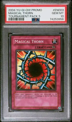 Yugioh PSA 10 2004 Magical Thorn TP5-EN003 Super Rare *3956 - Image 1