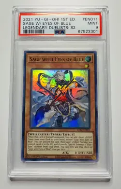 2021 YU GI OH Legendary Duelists: S2-EN011 Sage W/ Eyes of Blue 1ST ED PSA 9 - Image 1