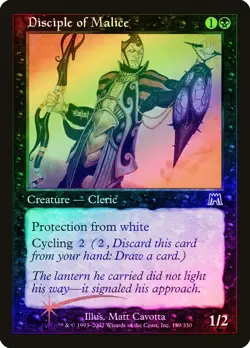 Disciple of Malice FOIL Onslaught PLD Black Common MAGIC MTG CARD ABUGames - Image 1