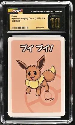Pokemon Eevee Old Maid Playing Card CGC 10 Pristine Japanese - Image 1
