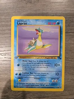 Pokemon TCG Lapras 1st Edition Fossil Set 25/62 Regular 1999 WOTC Card LP - Image 1