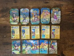 EMPTY Crown Zenith Pokemon TCG Complete 5 Mini Tin Set with Cards and Stickers - Image 2