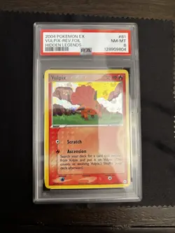 Pokemon Vulpix TCG Reverse Holo Card 81/101 Hidden Legends PSA 8 - Image 1