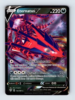 Eternatus V SWSH03: Darkness Ablaze Ultra Rare Holo 116/189 NM/LP Pokemon Cards - Image 1