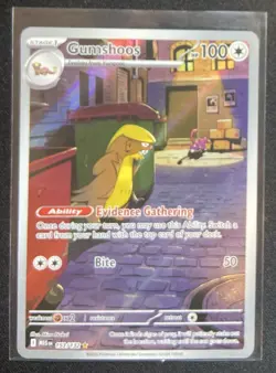 Pokemon Mega Evolution Gumshoos 153/132 Illustration Rare IR Full Art Card - Image 1