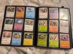 Binder Pokemon Card Collection Mixed Holos Rares Commons Uncommons Reverse ~350 - Image 2