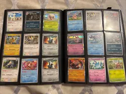 Binder Pokemon Card Collection Mixed Holos Rares Commons Uncommons Reverse ~350 - Image 3
