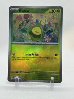 Budew 004/131 Pokeball Holo Prismatic Evolutions Pokemon Card 2025 - Image 1