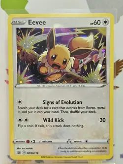 Eevee Holo Bleed SWSH118 Sword & Shield Black Star Promo Holo Card - Image 2