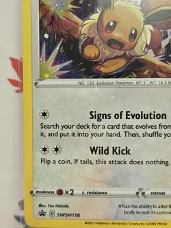 Eevee Holo Bleed SWSH118 Sword & Shield Black Star Promo Holo Card - Image 5