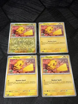PIKACHU 4-CARD LOT 2024 Pokemon Scarlet and Violet Temporal Forces #51 MINT - Image 1