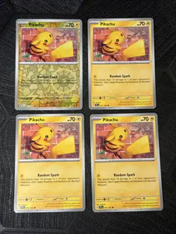 PIKACHU 4-CARD LOT 2024 Pokemon Scarlet and Violet Temporal Forces #51 MINT - Image 2