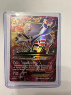 Pokemon M Mega Mewtwo EX Ultra Rare Holo TCG Card 160/162 XY Breakthrough - Image 1