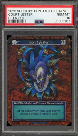Sorcery: Contested Realm Court Jester Beta Foil PSA 10 Gem Mint - Image 1