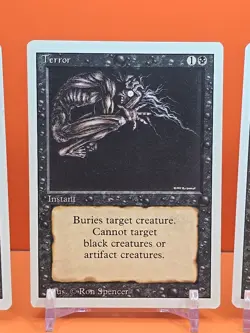 ⚫⚫⚫ (3) 1994 MAGIC The Gathering TERROR REVISED 3RD EDITION PLAYED ⚫⚫⚫2 - Image 3