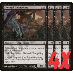 MTG Skeletal Changeling (Lorwyn) 140/301 (NEAR MINT) (4X) - Image 1
