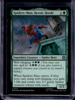 2025 Magic MTG Marvel's Spider-Man Spiders-Man Heroic Horde Foil Uncommon #0117 - Image 1