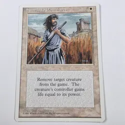 Magic the Gathering ~ MTG ~ 1x Swords to Plowshares ~ LP ~ 4th Edition - Image 1
