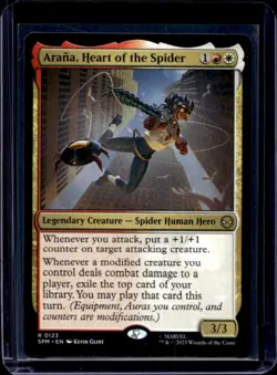 2025 Magic MTG Marvel's Spider-Man Arana Heart of Spider Foil Rare #0123 - Image 1