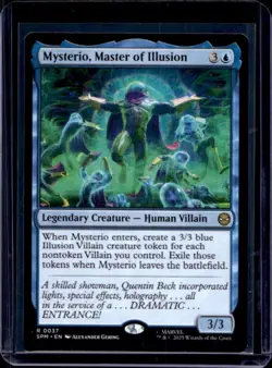 2025 Magic MTG Marvel's Spider-Man Mysterio Master of Illusion Foil Rare #0037 - Image 1