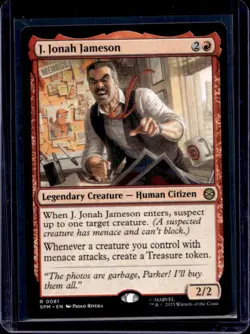 2025 Magic MTG Marvel's Spider-Man J. Jonah Jameson Foil Rare #0081 - Image 1