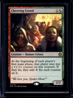 2025 Magic MTG Marvel's Spider-Man Cheering Crowd Foil Rare #0126 - Image 1