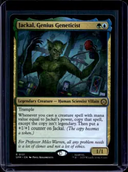 2025 Magic MTG Marvel's Spider-Man Jackal Genius Geneticist Foil Rare #0131 - Image 1
