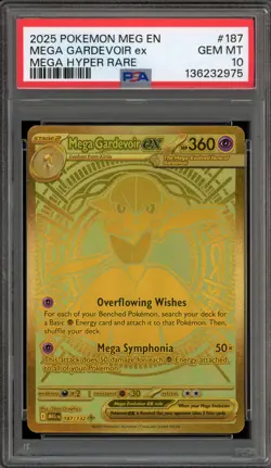 Pokemon Mega Gardevoir ex Mega Evolution Mega Hyper Rare #187 PSA 10 Gem Mint - Image 1