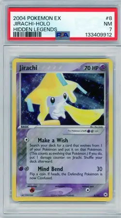 2004 Pokemon EX Hidden Legends Jirachi Holo #8 PSA 7 - Image 1
