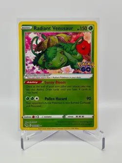 Radiant Venusaur 004/078 Pokemon GO Holo NM - Image 1